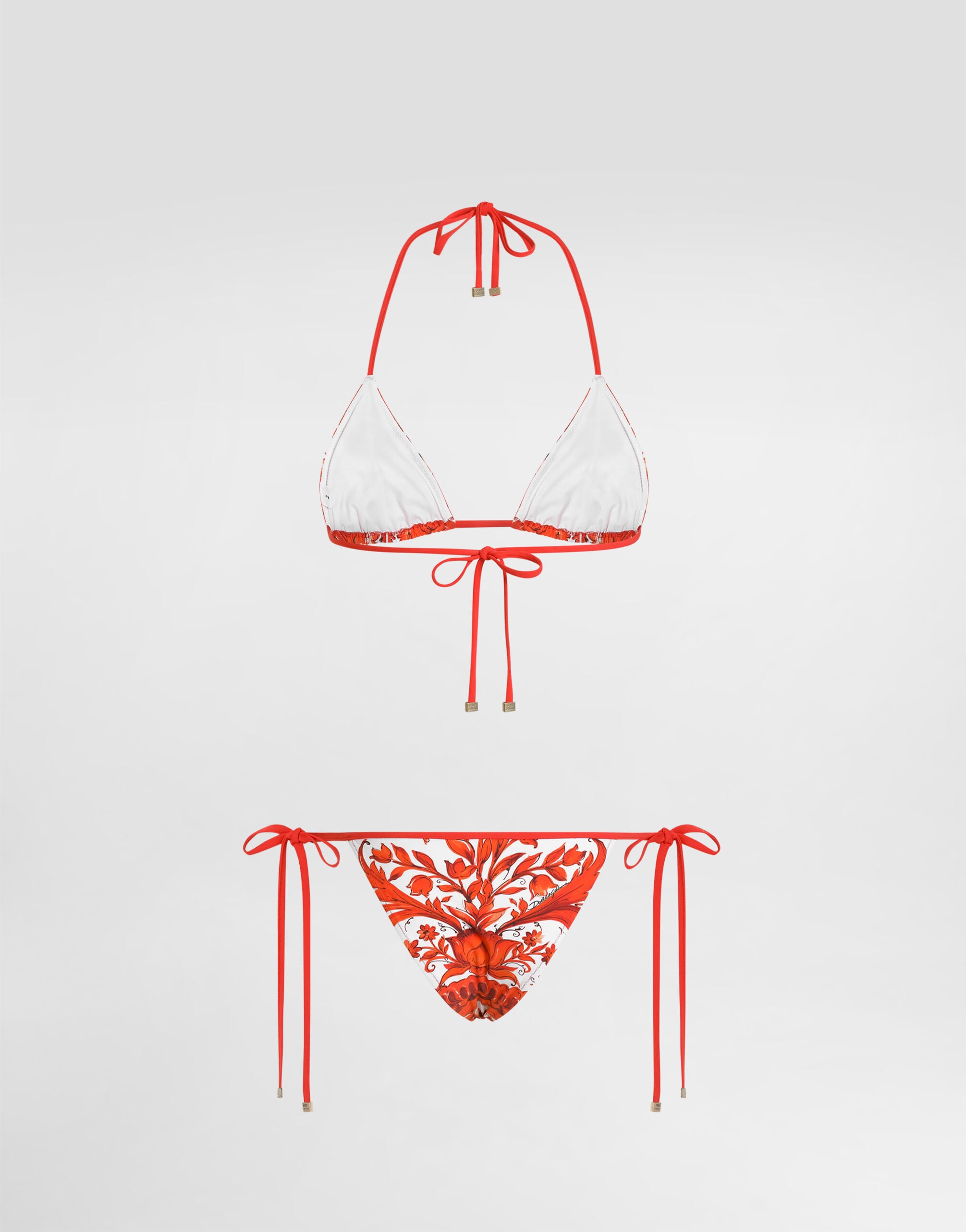Majolica-print bikini