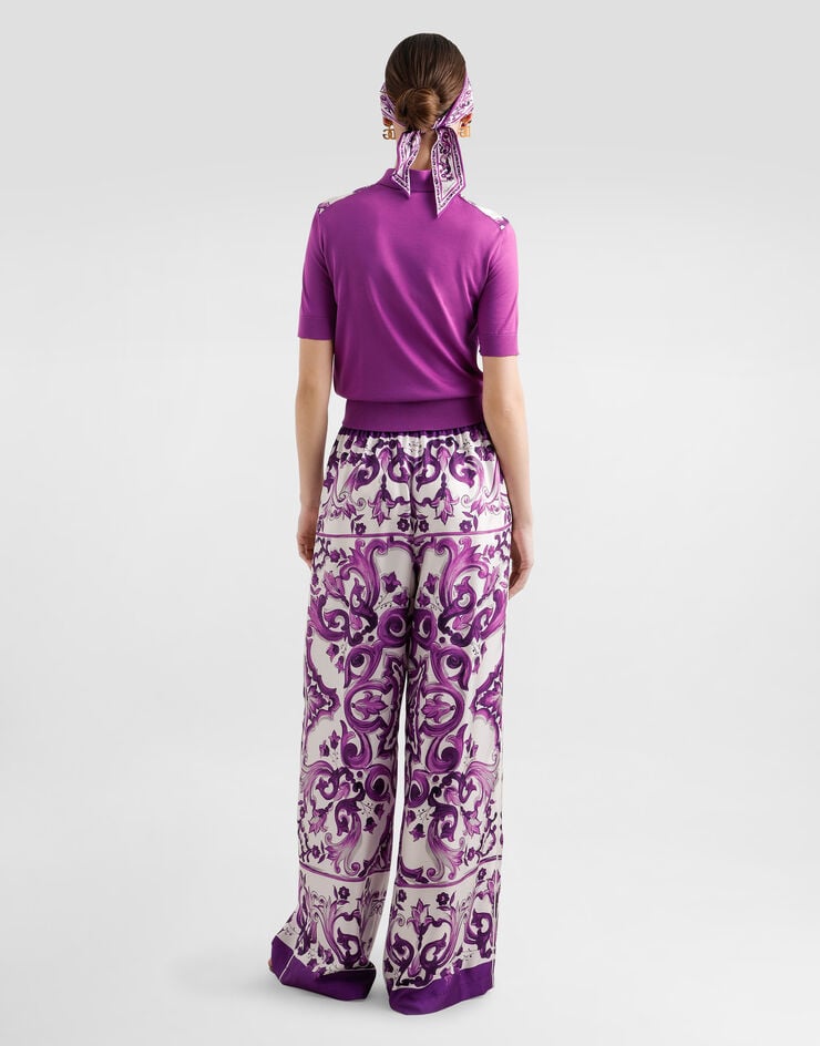 Dolce & Gabbana Majolica-print twill trousers Multicolor FTDBNTHI1Y8