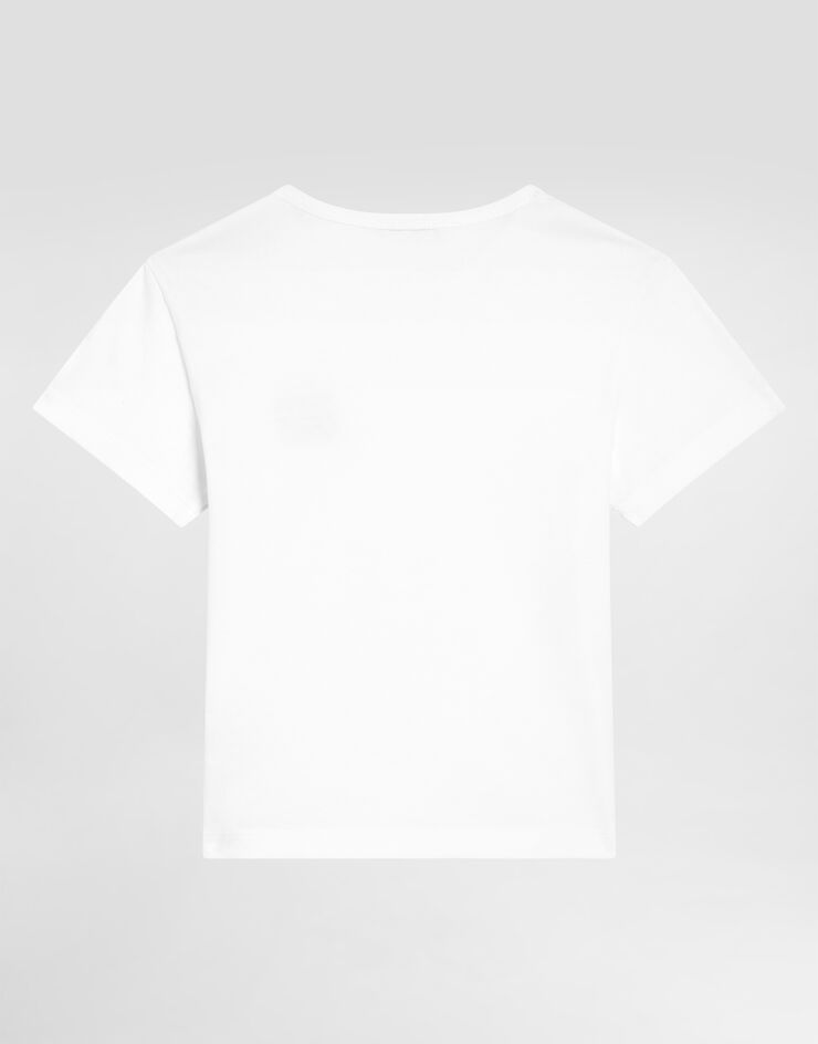 Dolce & Gabbana Jersey T-shirt with logo tag White L4JT7TG7I2O
