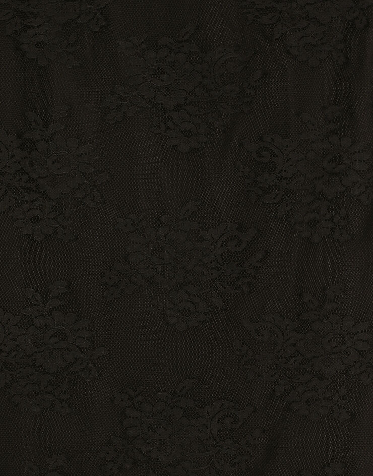 Dolce & Gabbana Falda de tubo de encaje con abertura Negro F4CSJTHLMO7