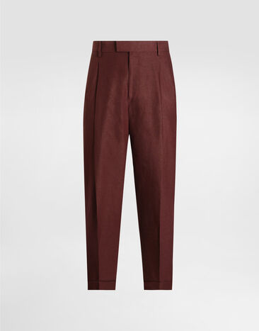 Dolce & Gabbana Linen fabric pants Multicolor GP114TFU4MC