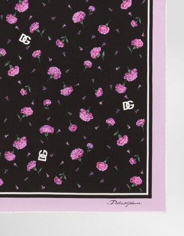 Dolce & Gabbana Carnation-print silk twill scarf 50x50 Multicolor FN093RGDDLI