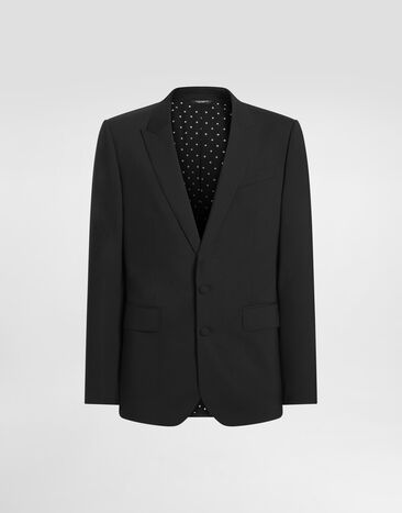 Dolce & Gabbana Single-breasted new martini canvas jacket Black G2VZ7TFUBFT
