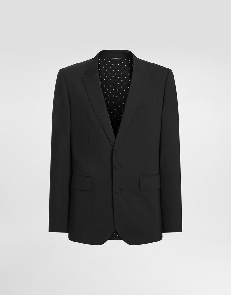 Dolce & Gabbana Single-breasted new martini canvas jacket Dolce & Gabbana Single-breasted new martini canvas jacket Black G2VZ7TFUBFT