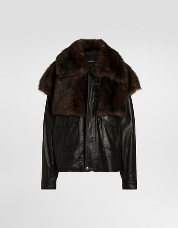 Dolce & Gabbana Leather jacket Black F9V37LHUL3B
