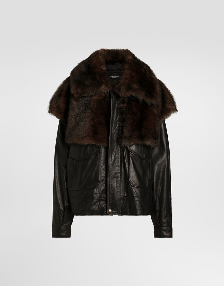 Dolce & Gabbana Leather jacket Dolce & Gabbana Leather jacket Black F9V37LHUL3B