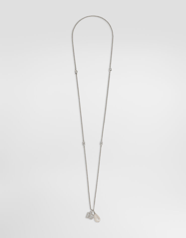 Dolce & Gabbana Teardrop necklace with DG logo Dolce & Gabbana Teardrop necklace with DG logo Silver WNQ3S3W1111