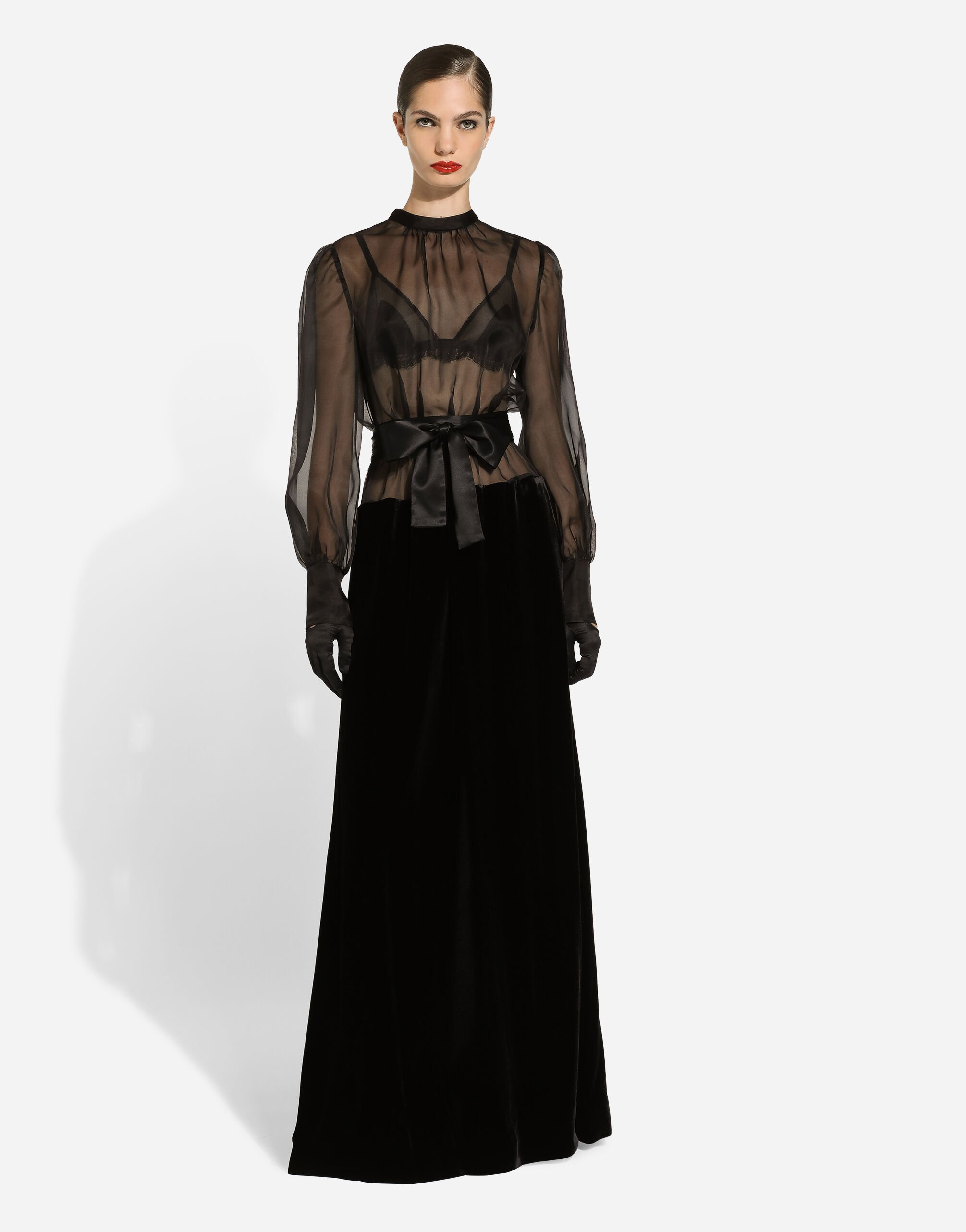 Dolce gabbana velvet dress discount