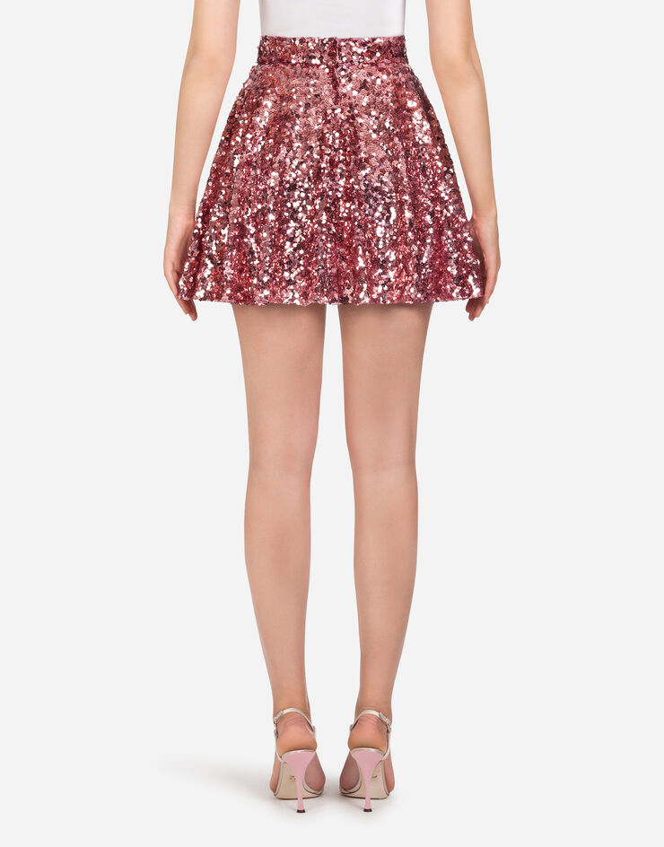 Dolce & Gabbana SHORT SEQUINED SKIRT 粉红 F4BS2THLMZM
