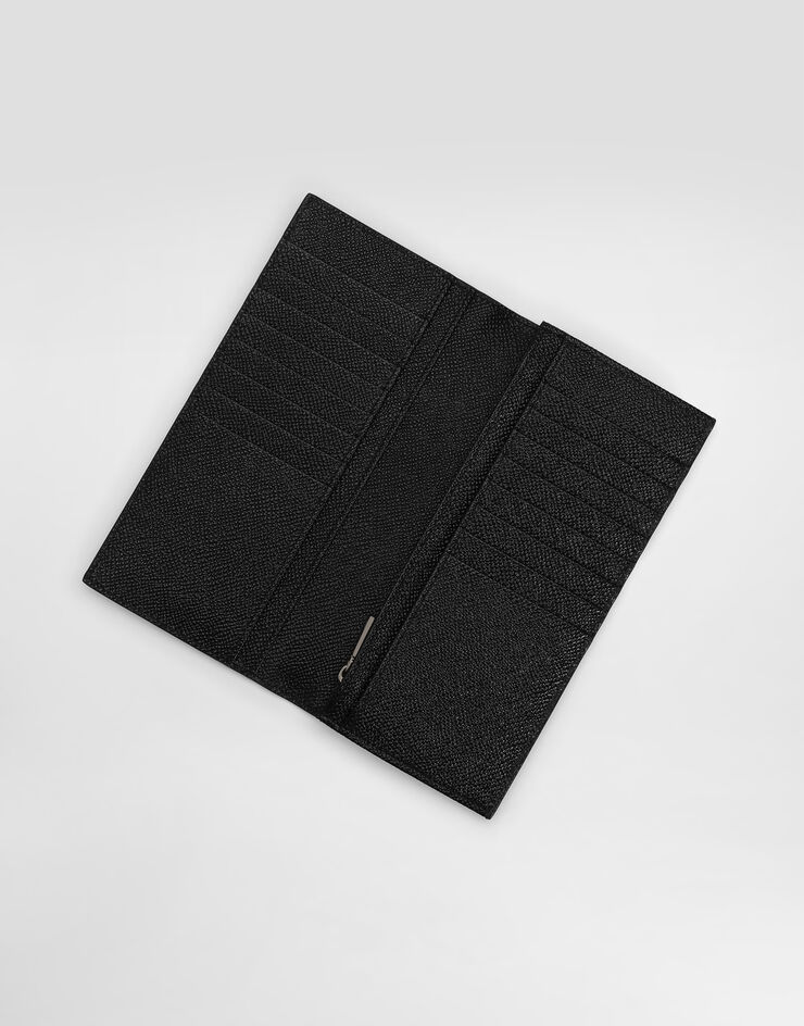 Dolce & Gabbana Calfskin vertical wallet with logo tag Black BP2573AG219