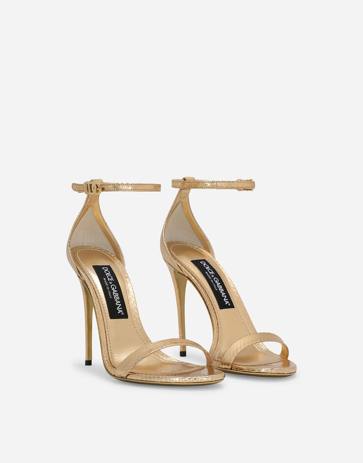 Dolce & Gabbana Python skin sandals Gold CR1717A2F48