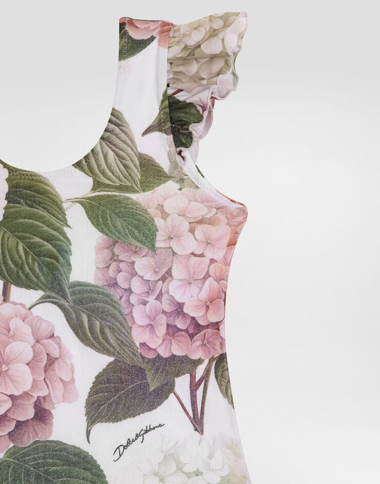 Dolce & Gabbana Hydrangea-print one-piece swimsuit Multicolor L5J869ON0CB