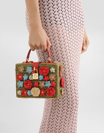 Dolce & Gabbana Dolce Box raffia crochet handbag Multicolor BB5970AZ350