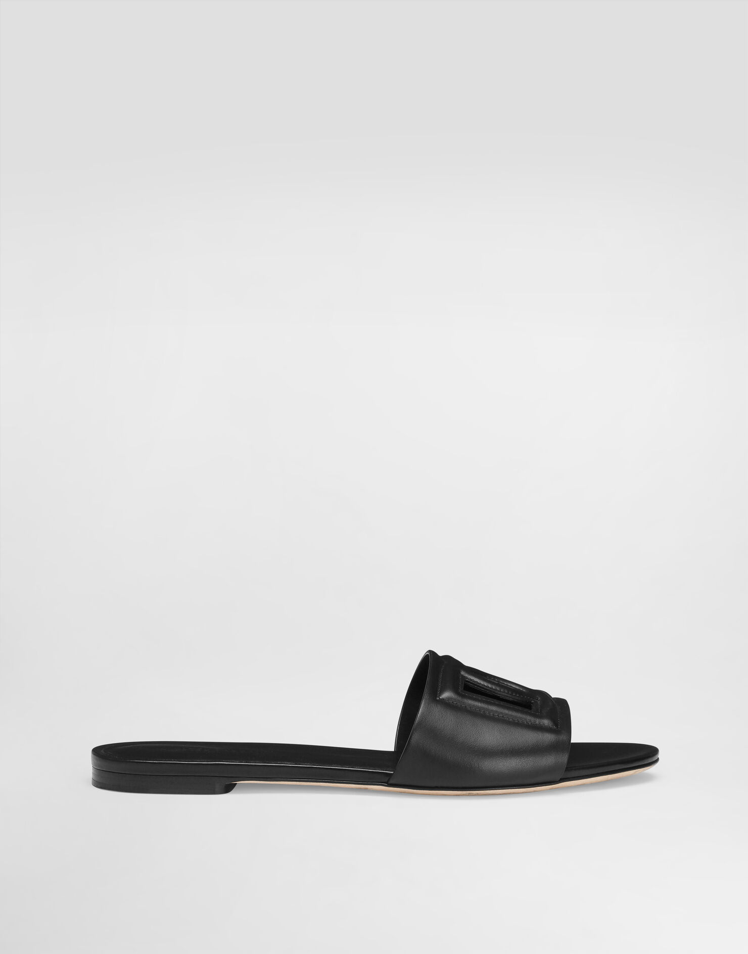 Calfskin Slides with DG Millennials Logo