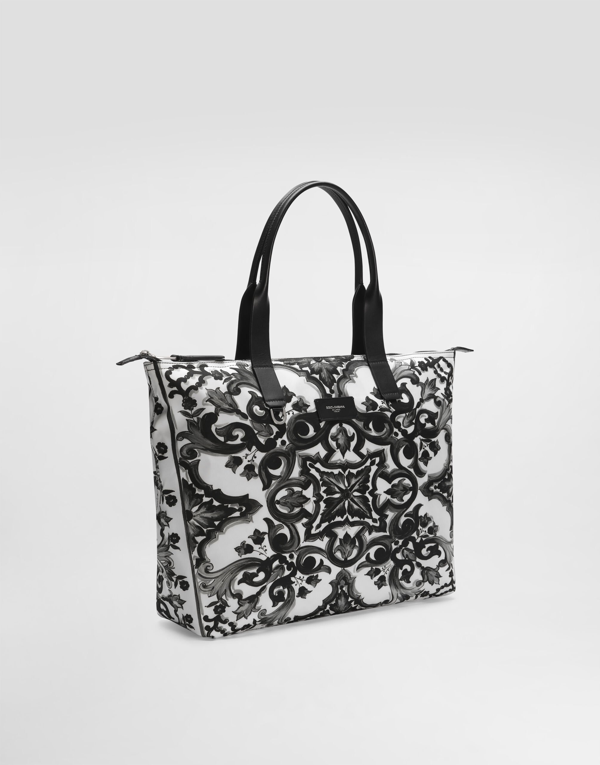 Majolica-print nylon shopping bag in Multicolor for Men