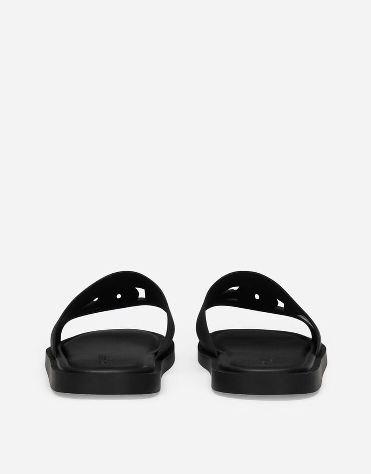 Dolce & Gabbana شبشب شاطئ مطاطي أسود CS2215AN994