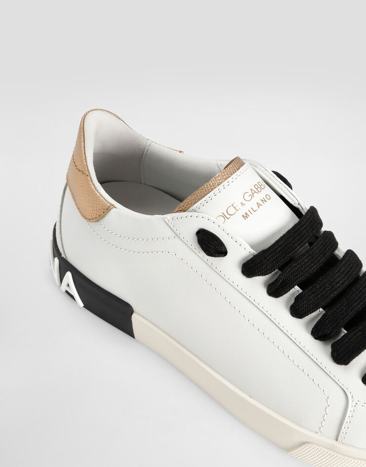 Dolce & Gabbana Portofino vintage calfskin sneakers White CK2203AM780