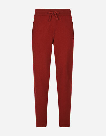 Dolce & Gabbana Cashmere jogging pants with DG logo Bordeaux GXK89TJAWK8