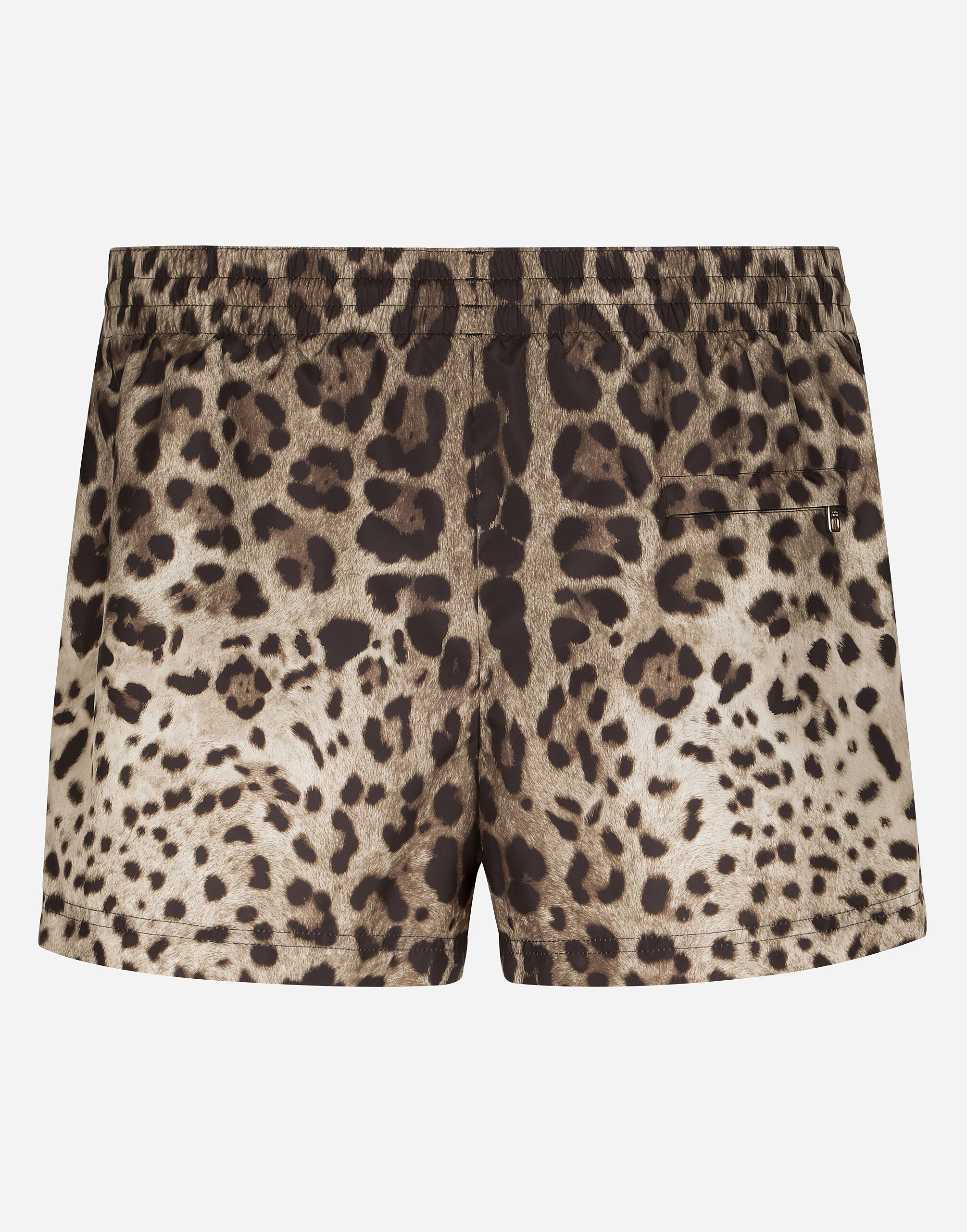Short swim trunks with leopard print in Animal Print for Men Dolce Gabbana US