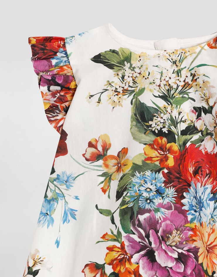 Dolce & Gabbana Robe en popeline à imprimé fleurs Imprimé L23DW2HS5TW