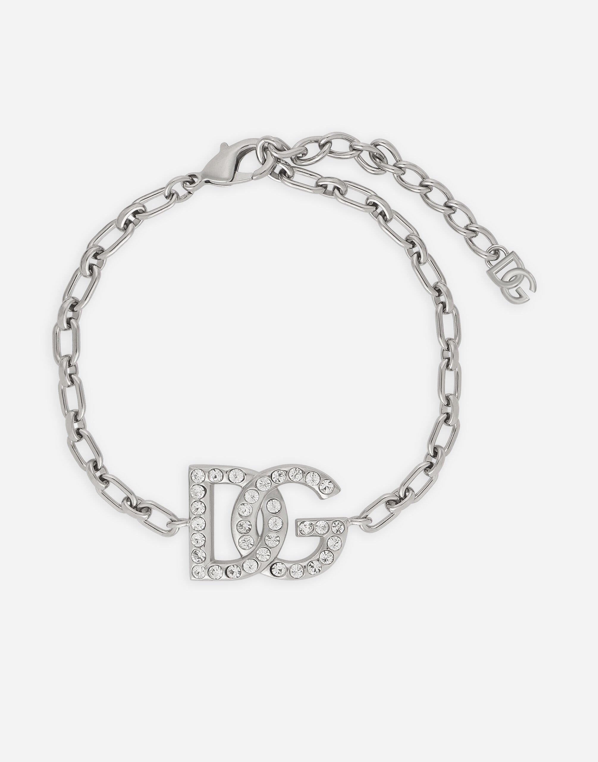 Dolce & Gabbana Gliederarmband mit DG-Logo Schwarz VG446FVP187