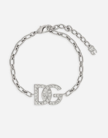 Dolce & Gabbana Link bracelet with DG logo Grey WFQ1X2W1111