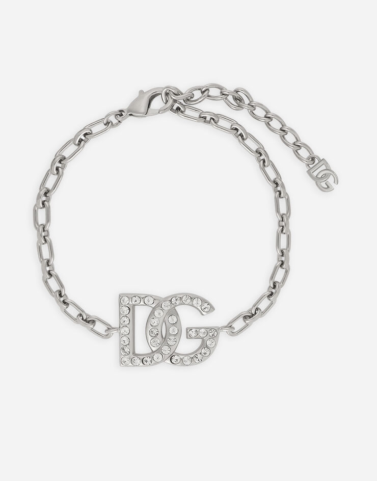 Dolce & Gabbana Gliederarmband mit DG-Logo Silber WBP1L4W1111