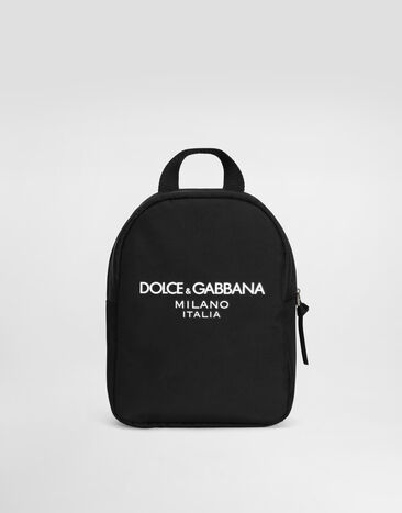 Dolce & Gabbana Nylon backpack with Dolce&Gabbana logo Black EM0141AB124