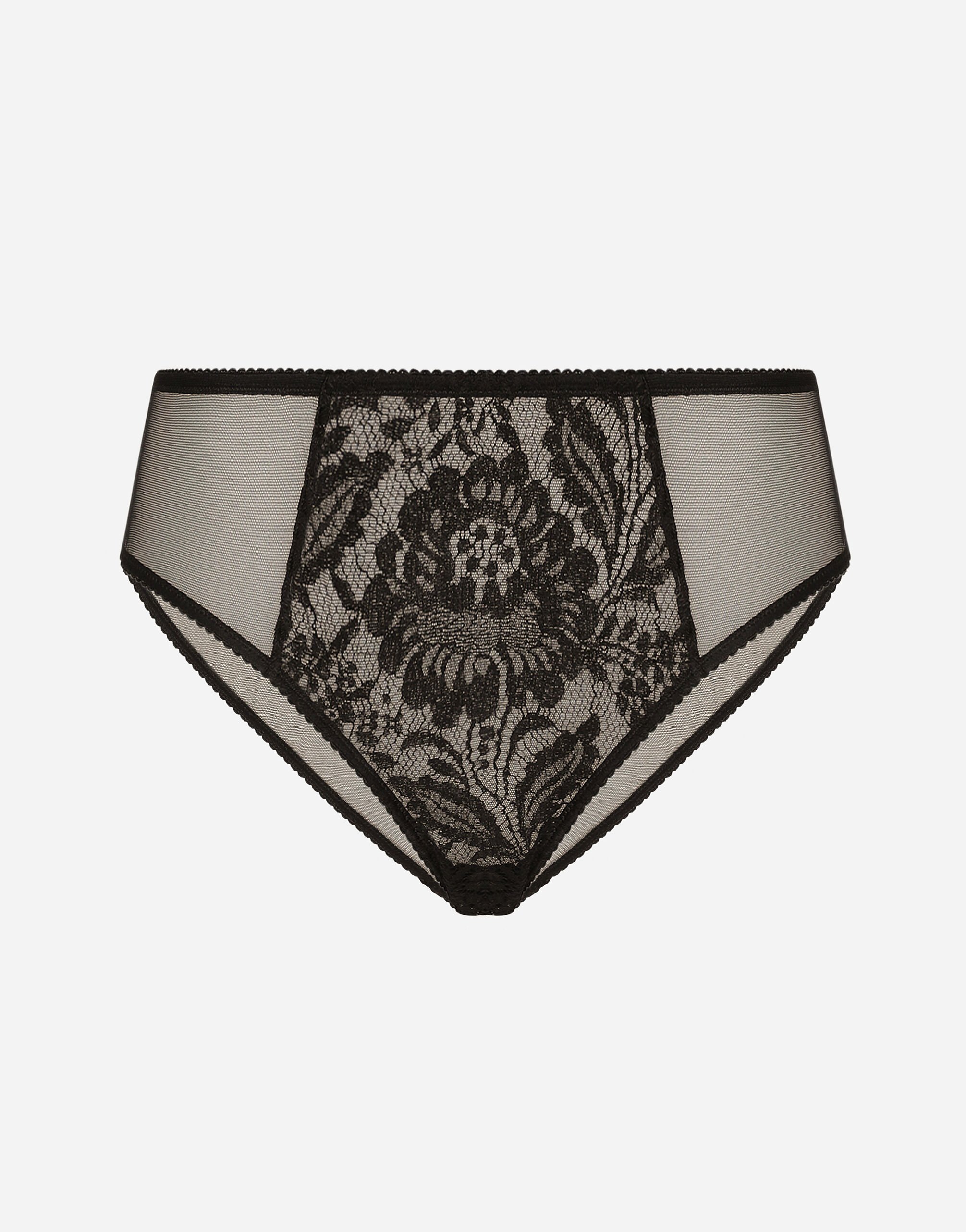 Dolce & Gabbana Slip in pizzo e tulle Stampa F6JGHTHS10S