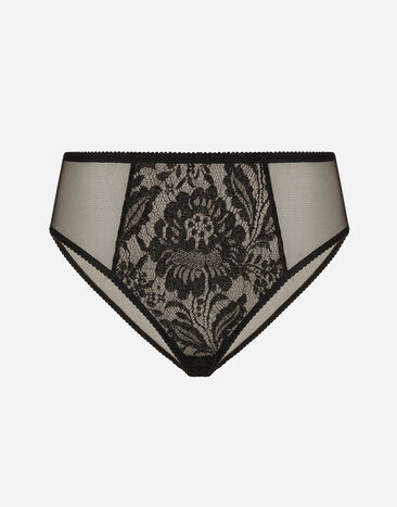 Dolce & Gabbana Slip en dentelle et tulle Imprimé F6JGHTHS10S