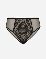 Dolce&Gabbana Lace and tulle panties Black F6DKITFU1AT