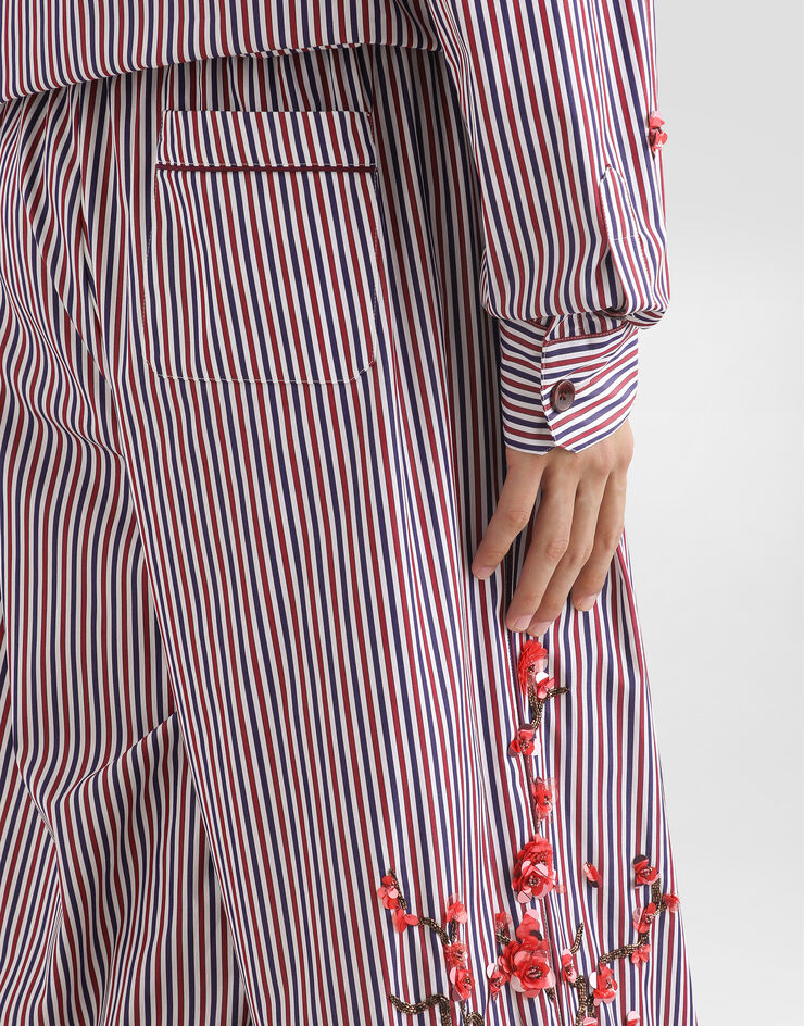 Dolce & Gabbana Cotton vanity trousers with embroidery and piping Dolce & Gabbana Cotton vanity trousers with embroidery and piping Multicolor GP1N9ZGK177