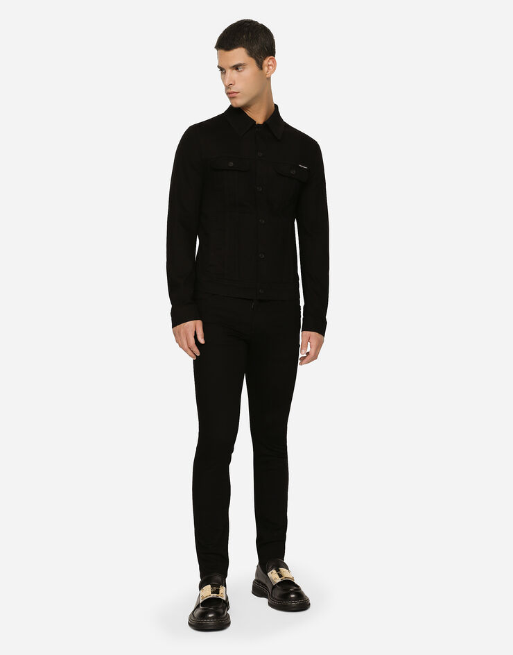 Dolce & Gabbana Black stretch denim jacket Black G9VZ8DG8CN9