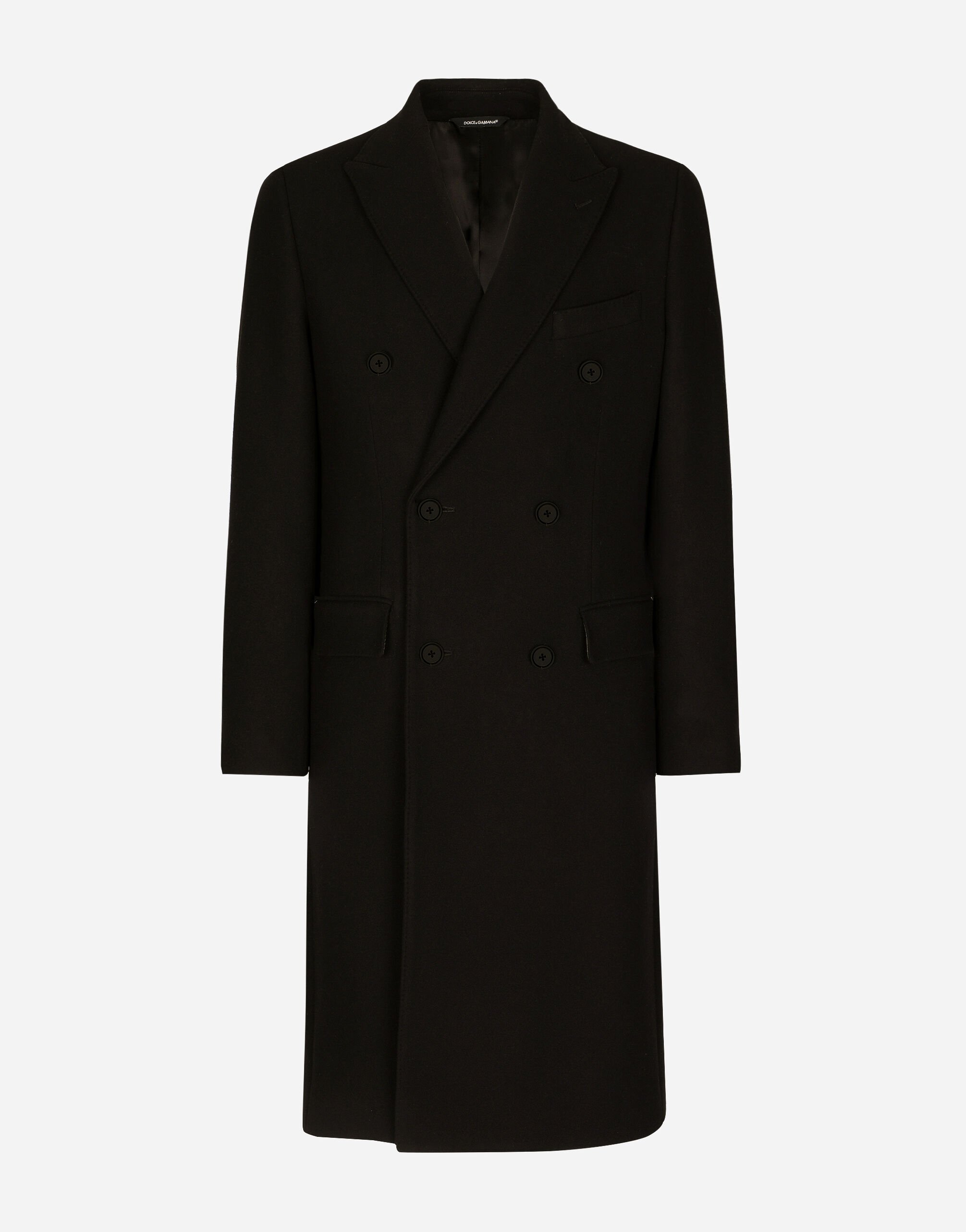 Dolce & Gabbana Manteau croisé en laine Noir G036CTFUSXS