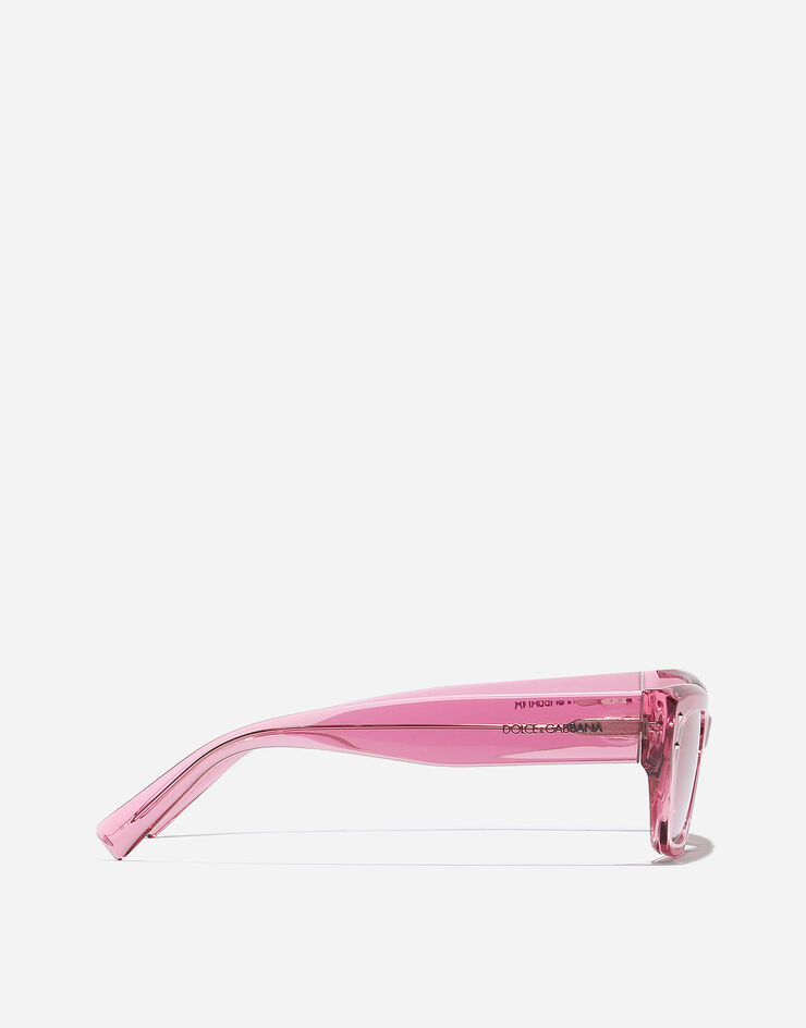 Dolce & Gabbana نظارة شمسية DG Sharped وردي شفاف VG446BVP830