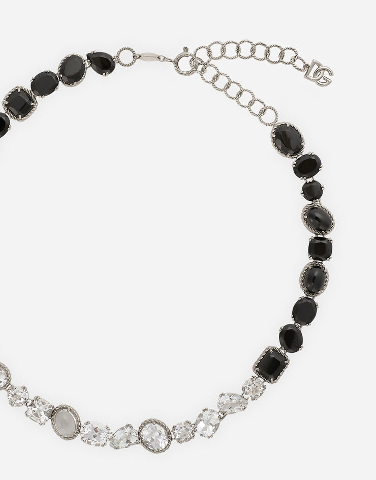 Dolce & Gabbana Anna necklace in white gold 18kt with spinels and topazes Weiss WNQA1GWTSQS