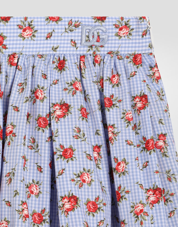 Dolce & Gabbana Small rose-print poplin skirt Dolce & Gabbana Small rose-print poplin skirt Multicolor L55I82HS5UL