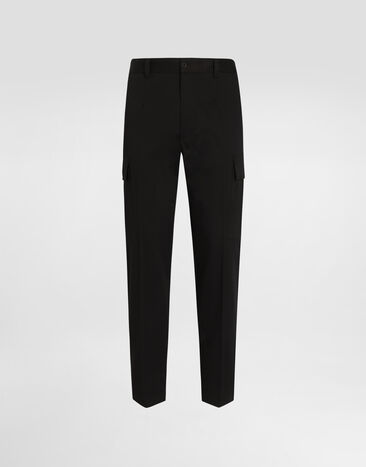 Dolce & Gabbana Cargohose aus Baumwolle Schwarz GP0Y1TFUFL3