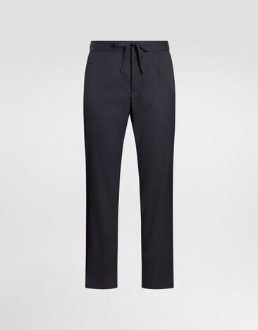 Dolce & Gabbana Technical wool jogging trousers Blue GP264TFUZFG