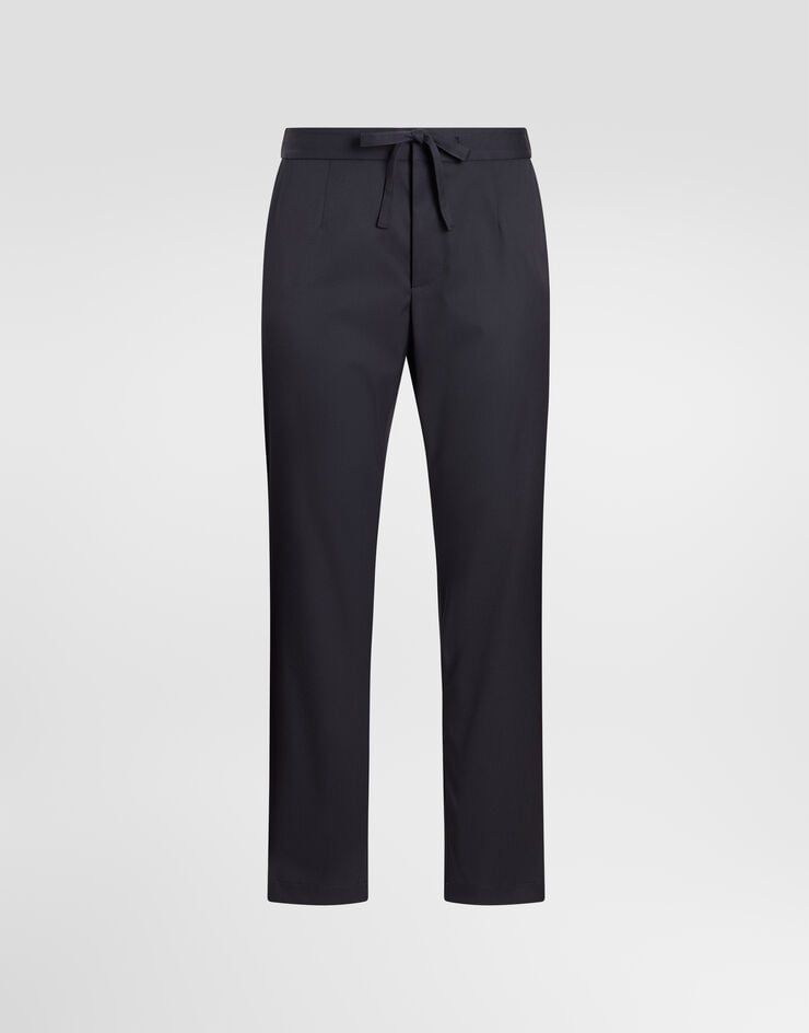 Dolce & Gabbana Technical wool jogging trousers Blue GP264TFUZFG