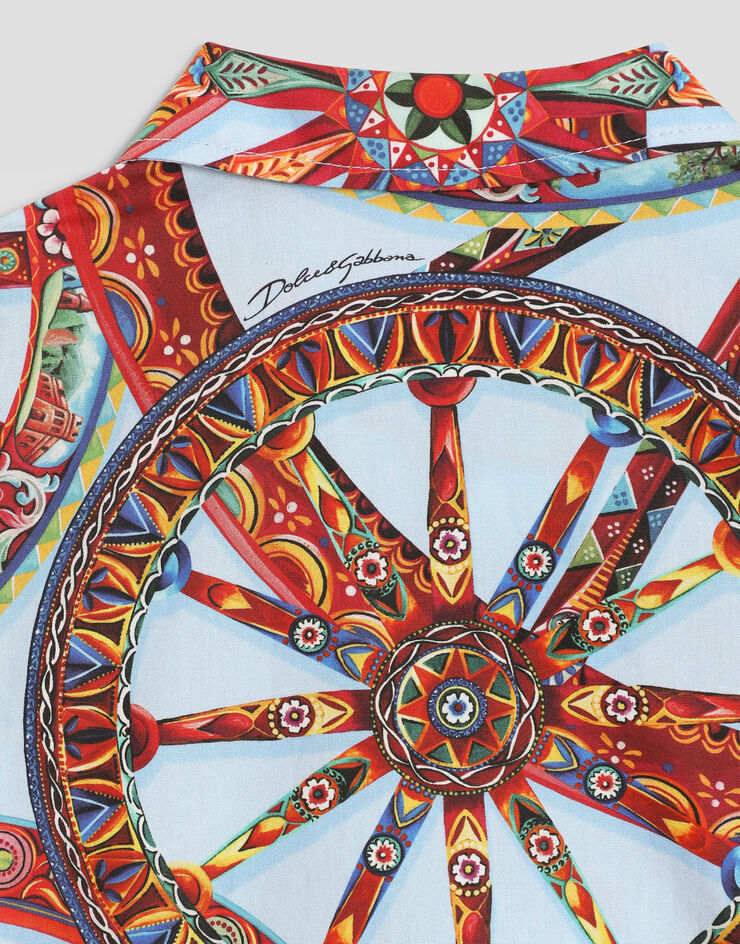 Dolce & Gabbana Carretto-print poplin shirt Multicolor L14S37HS5VV