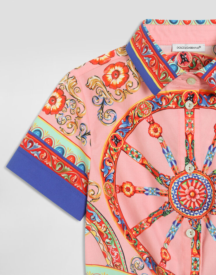 Dolce & Gabbana Carretto-print poplin shirt Multicolor L54S05FI5O1