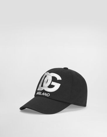 Dolce & Gabbana Twill baseball hat with logo embroidery Black LB4H80G7KN0