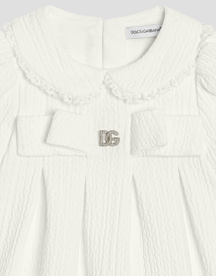 Dolce & Gabbana Short-sleeved cotton dress White L23DY9FM6BX