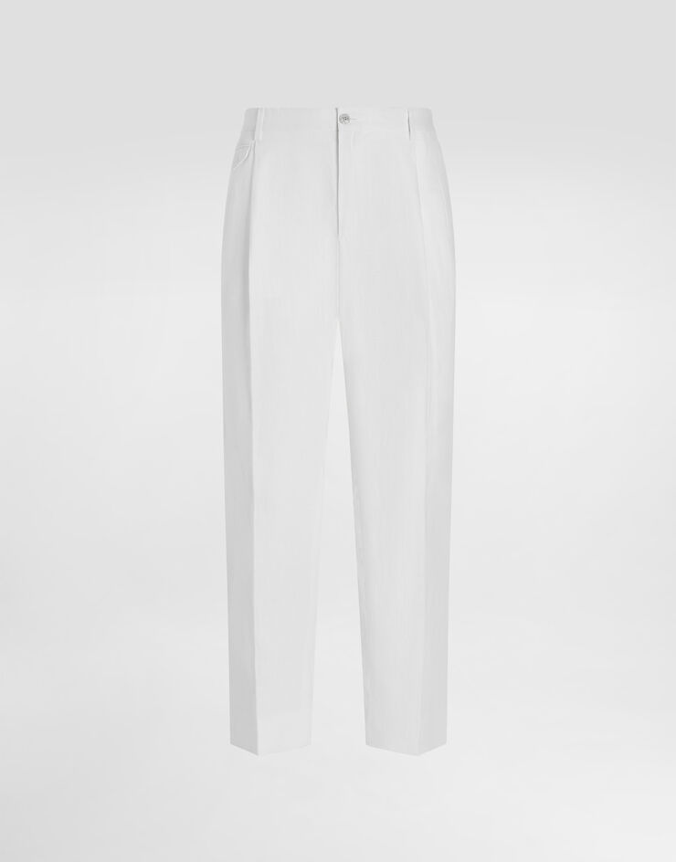 Dolce & Gabbana Pantalón de lino Blanco GV4EEZFU4JB