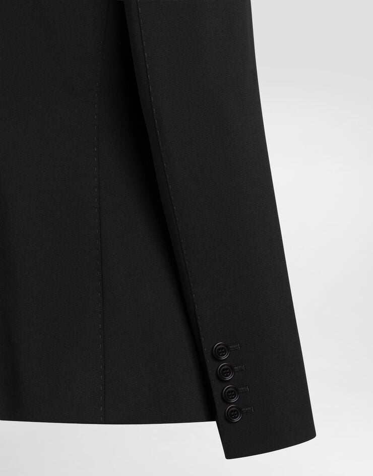 Dolce & Gabbana Turlington single-breasted jacket in micro-ribbed fabric Dolce & Gabbana Turlington single-breasted jacket in micro-ribbed fabric Black F2JBFTFUBG3