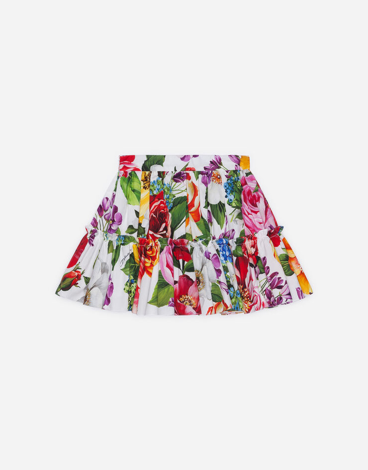 Dolce & Gabbana POPLIN SKIRT WITH FLORAL PRINT FLORAL PRINT L53I24HS5F9