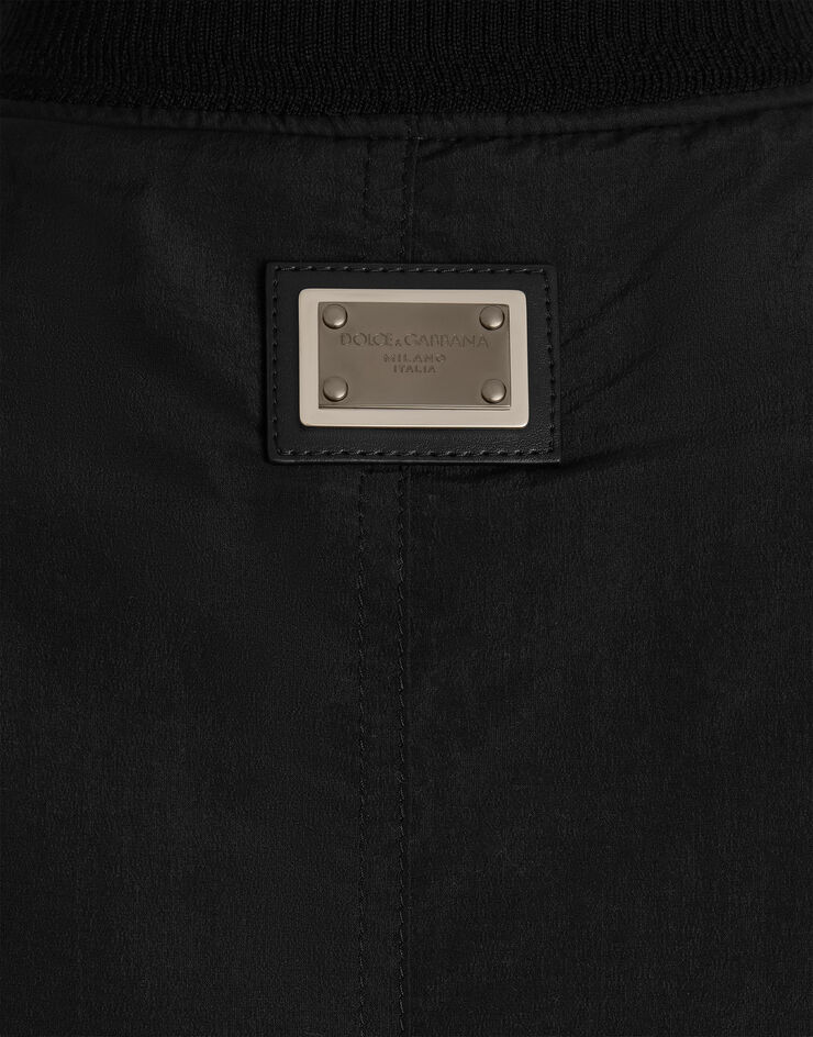Dolce & Gabbana Padded bomber jacket in canvas Dolce & Gabbana Padded bomber jacket in canvas Black G9CLUTFUS51