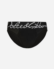 Dolce & Gabbana Stretch cotton mid-rise briefs Black M3A27TFU1AU