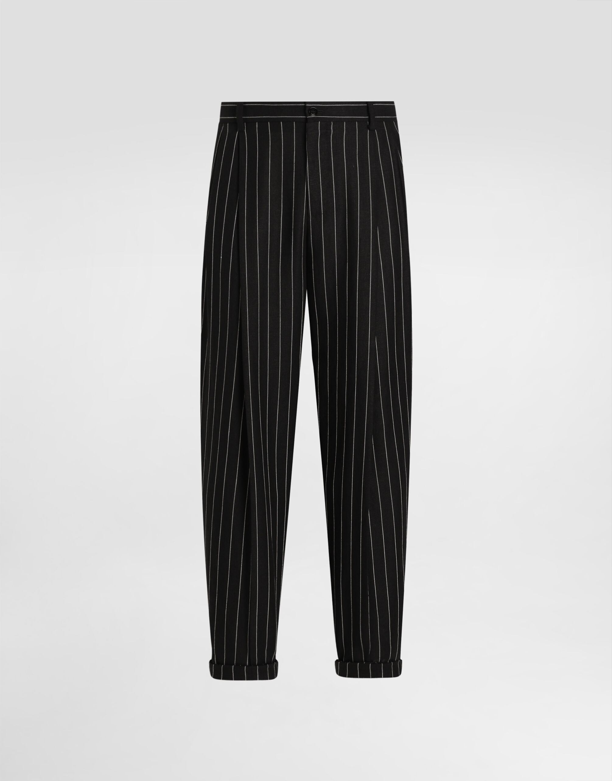 ブラックのメンズ パンツ ストレートレッグ ウール | Dolce&Gabbana®